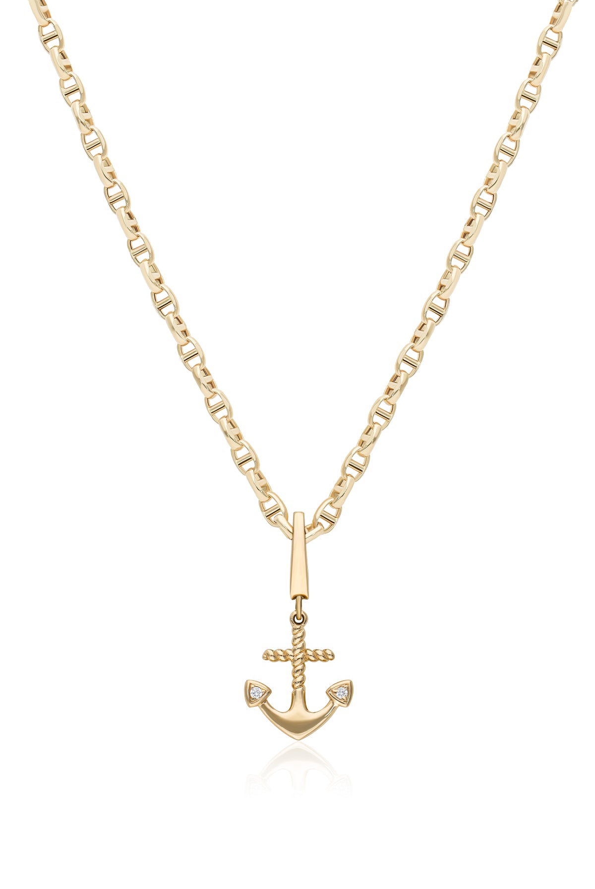 Diamond Anchor Charm