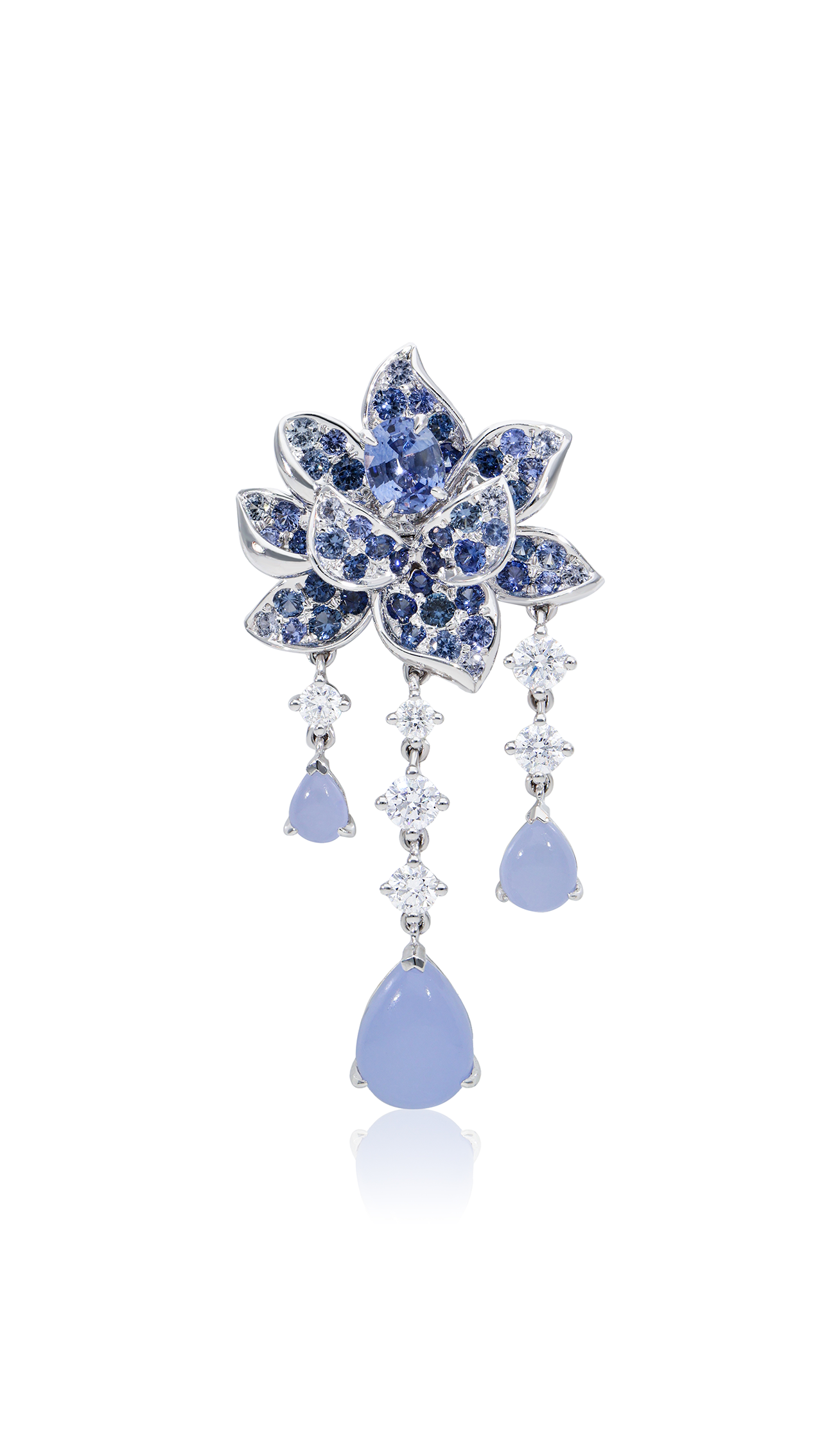 Lotus de Ciel Brooch