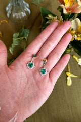 Bittar Asscher Emerald Drop Earrings