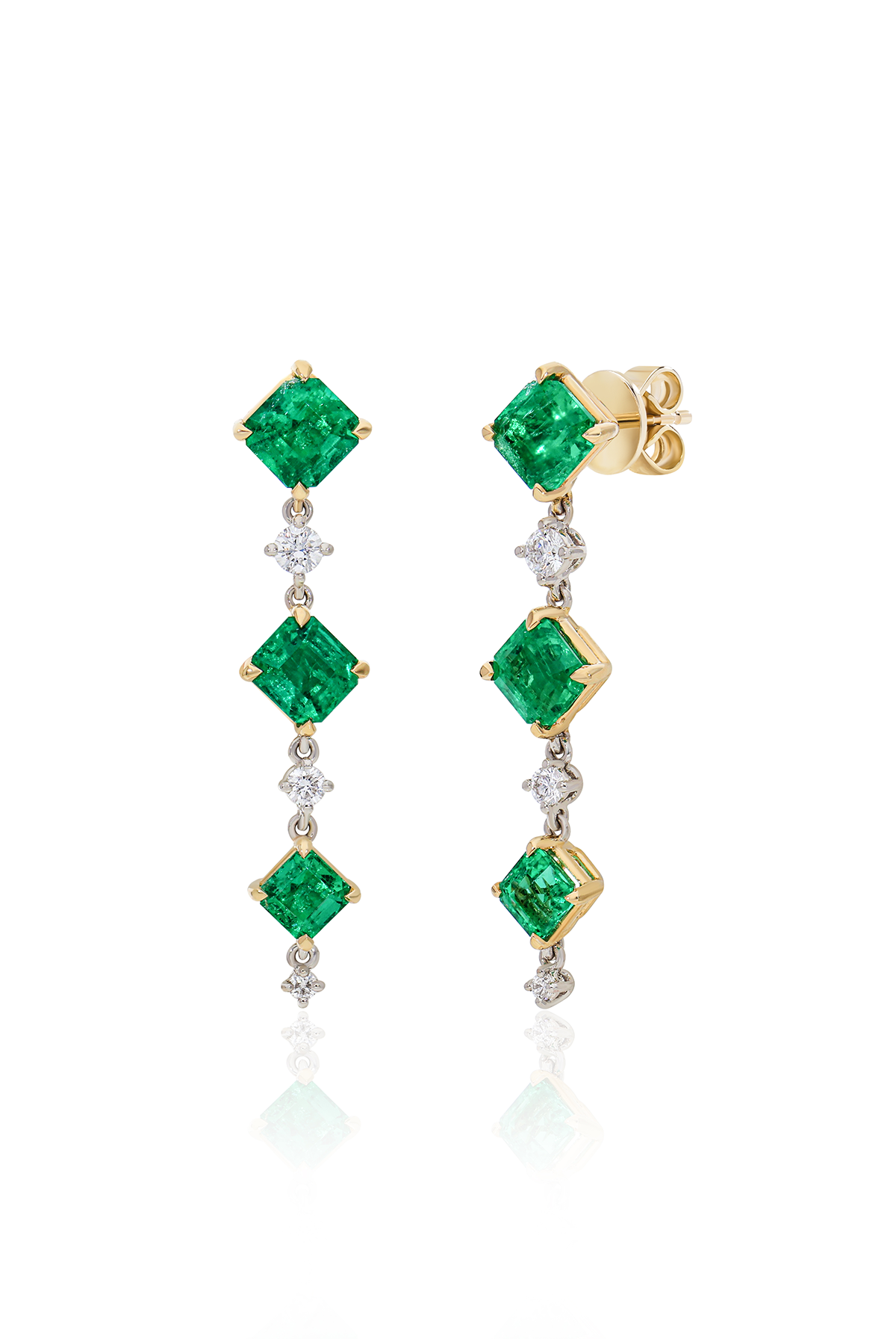 Ademire Asscher Drop Earrings