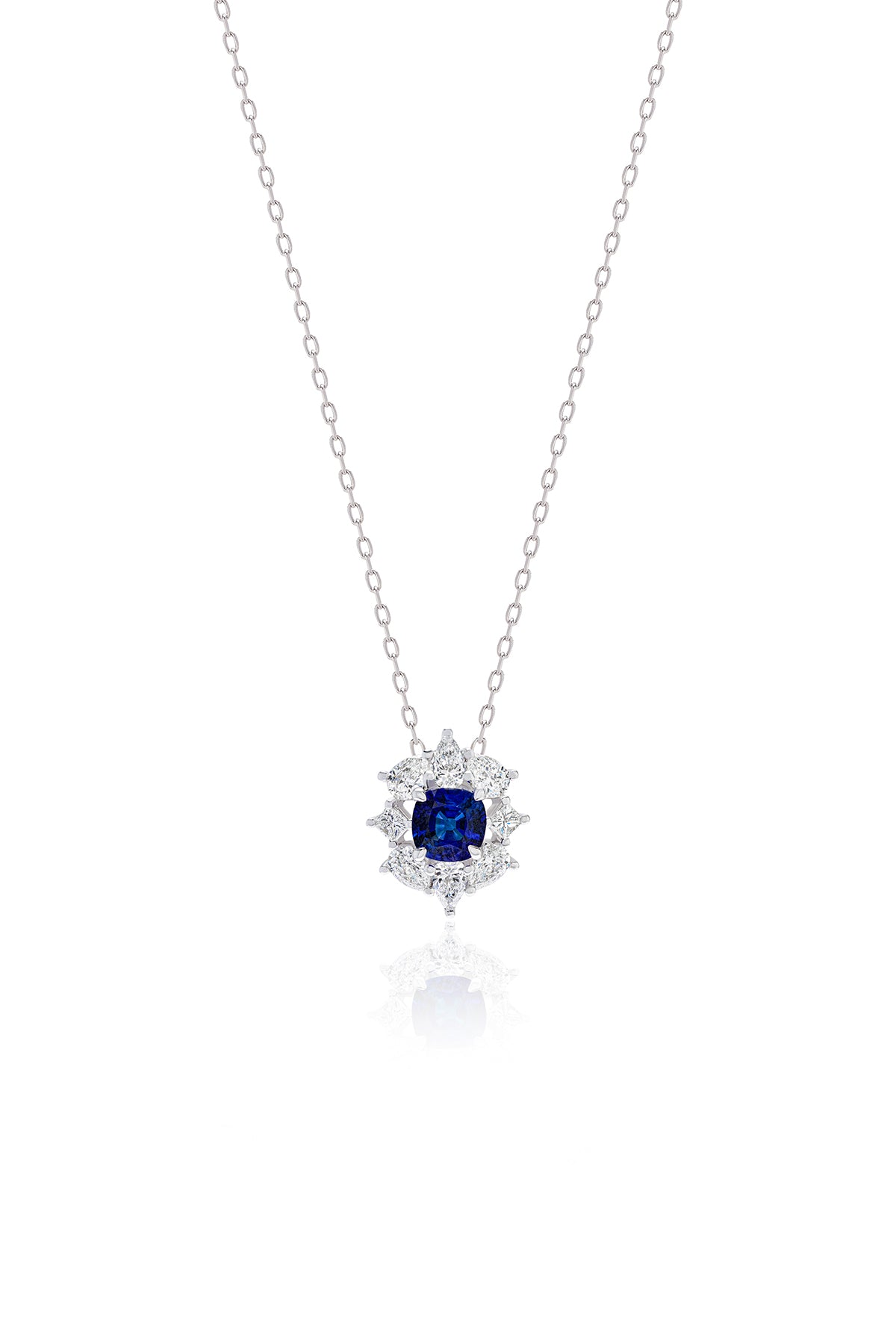 Aurora Blue Sapphire Necklace