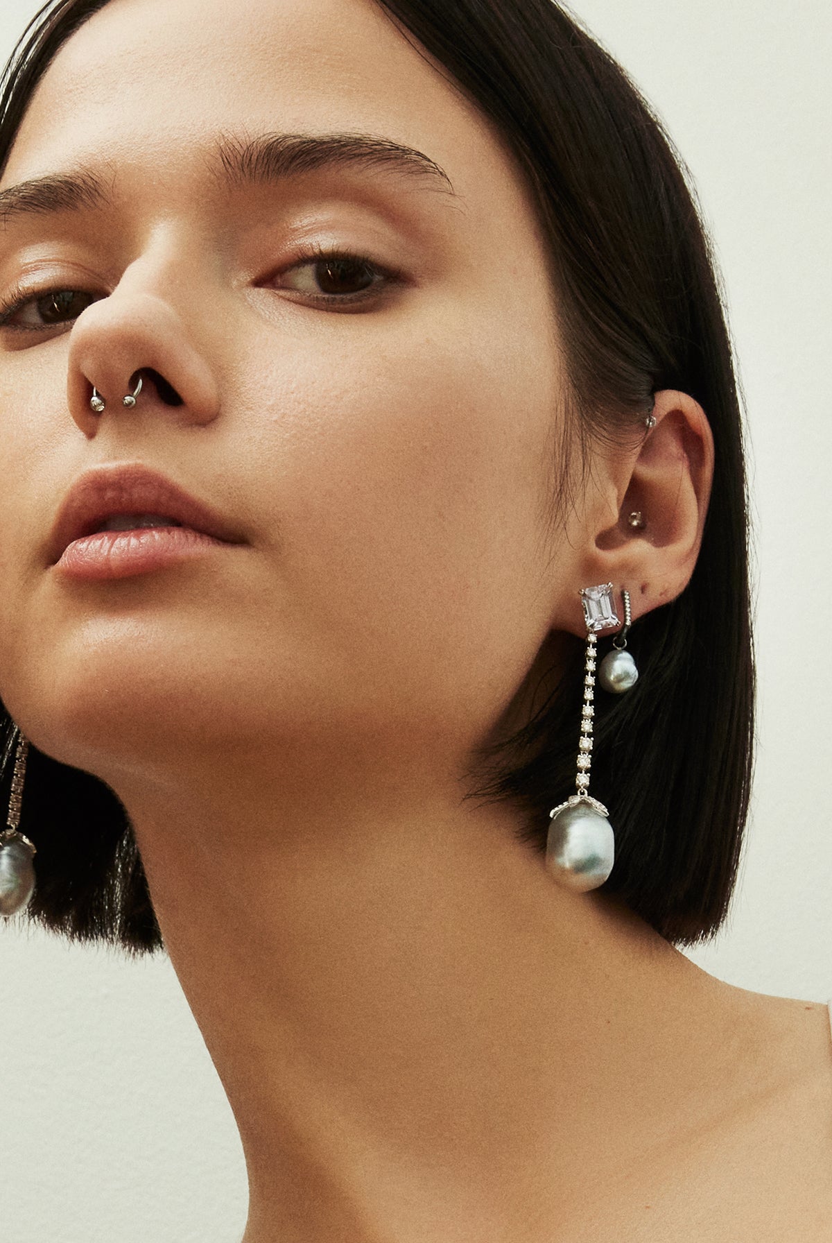 Tanzanite & Baroque Silver Earrings