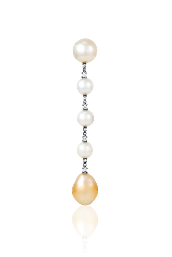 Single Perle Diamond Earrings