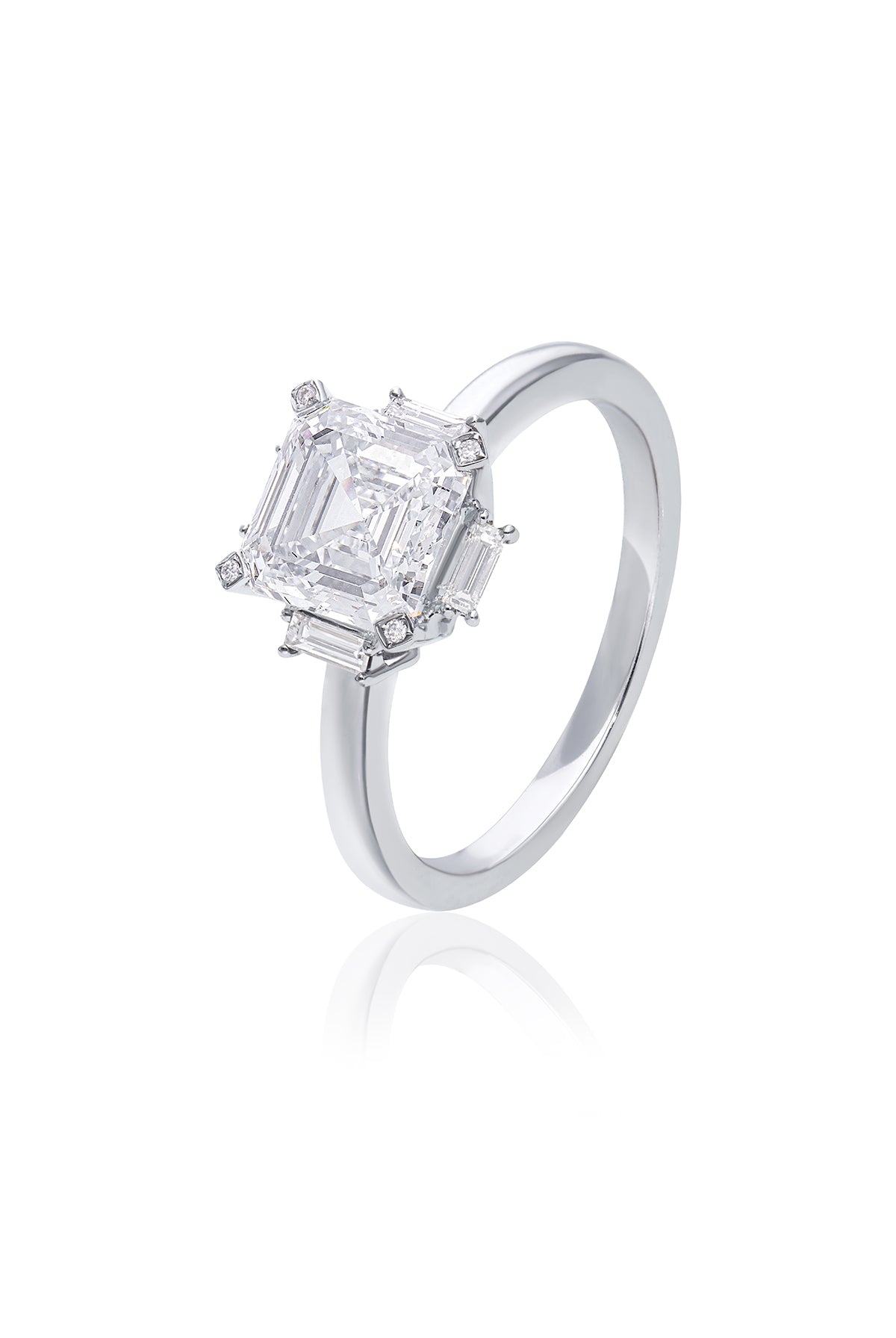 Permission to Eternity Asscher Baguette Ring