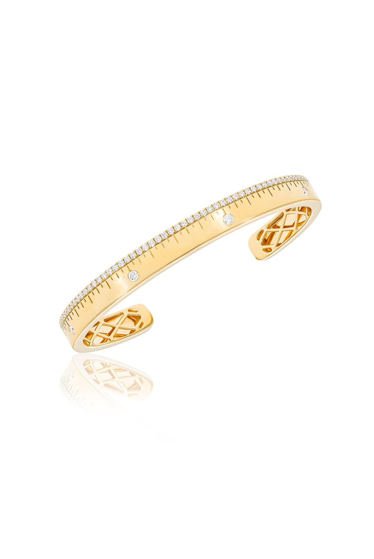 Designer's Diary Round and Diamond Pavè Tape Measure Bangle