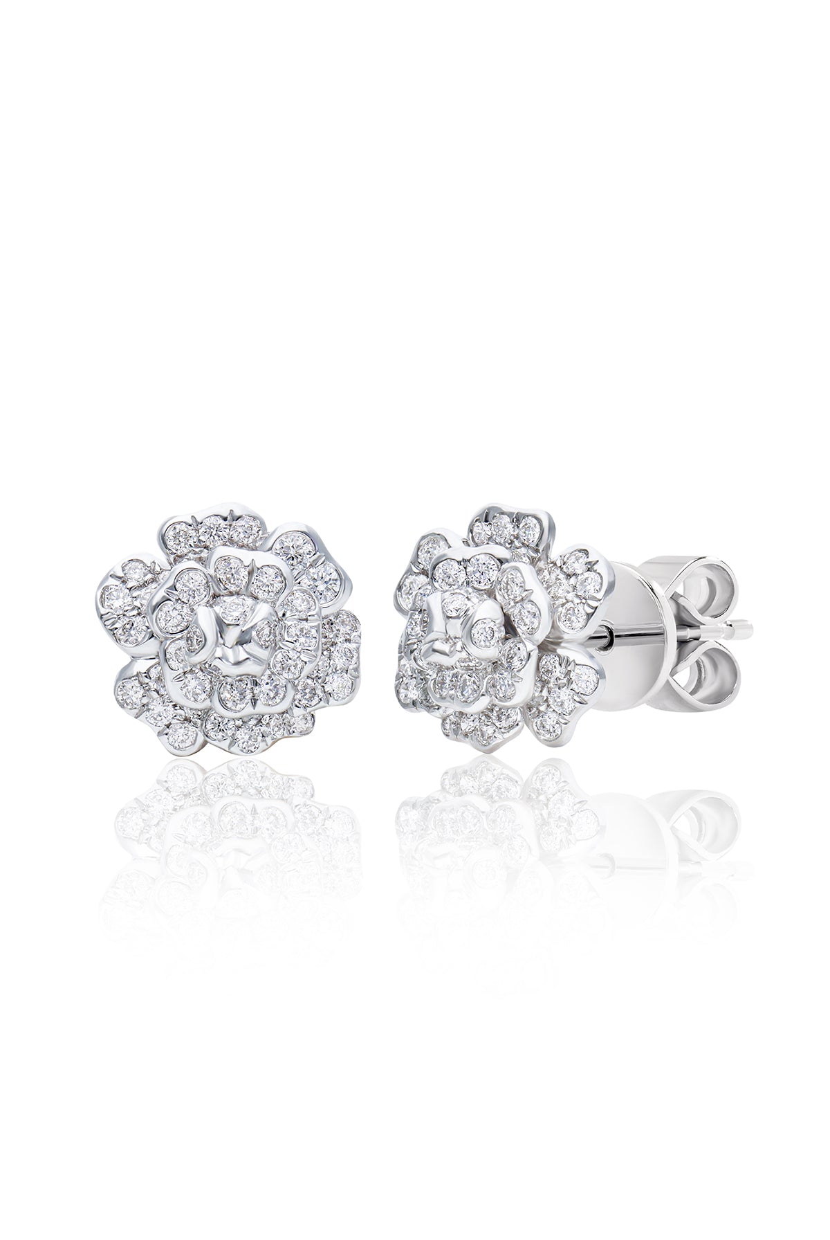 Blooming Rose Garden Diamond Earrings