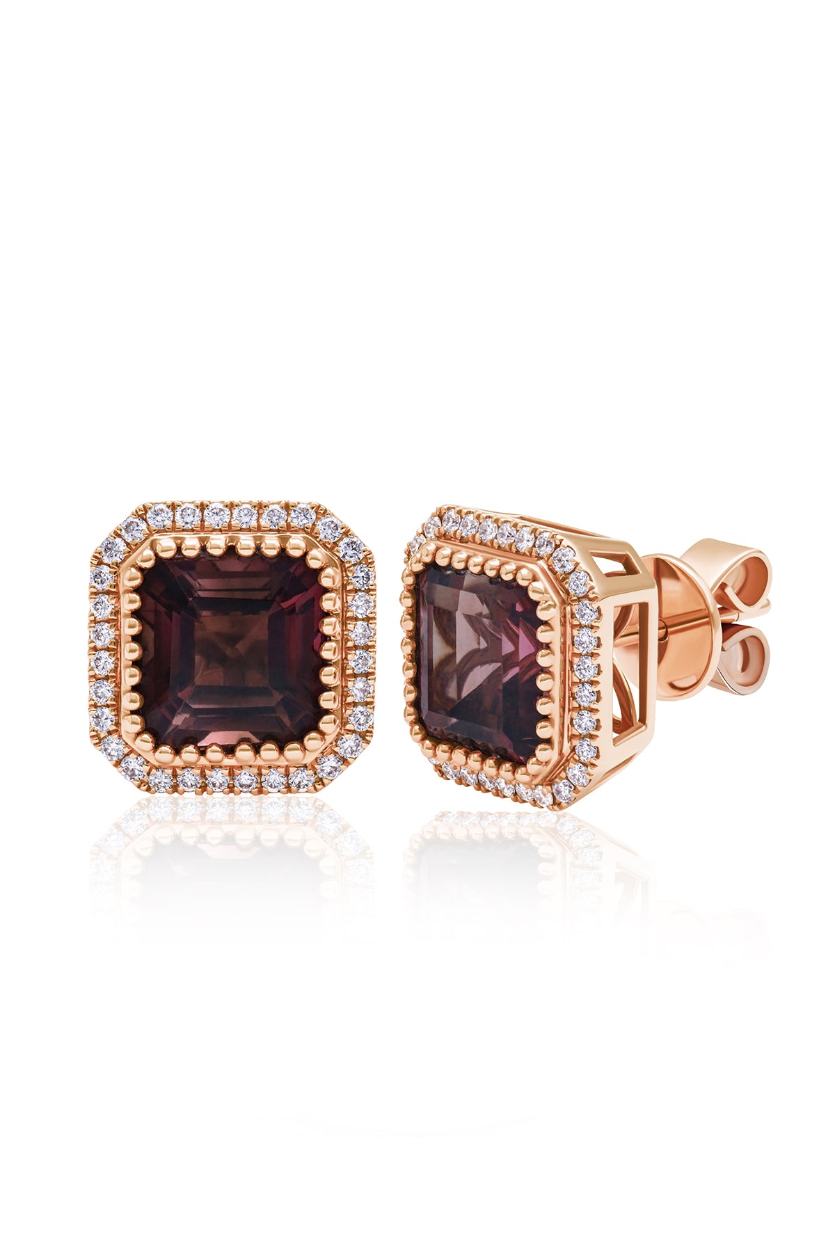 Asscher Vintage Tourmaline Studs
