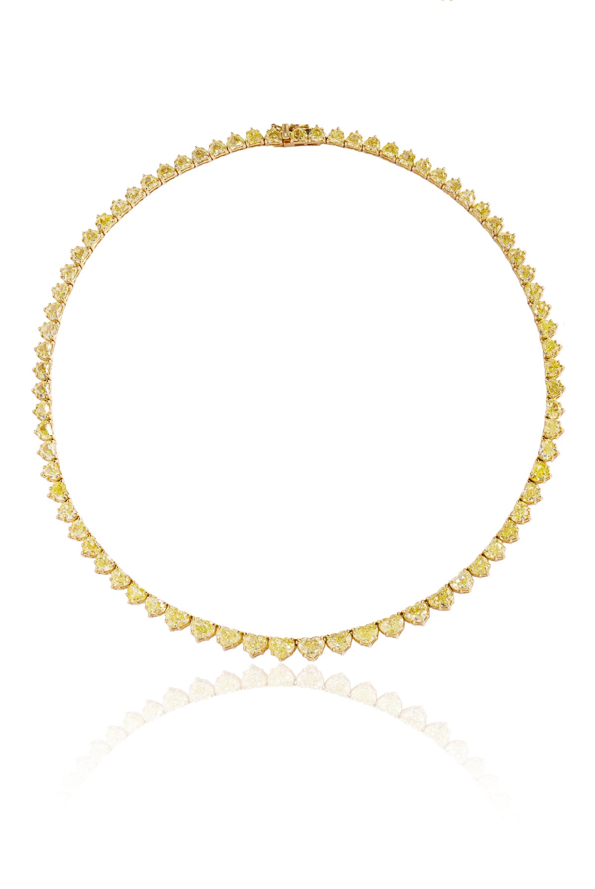 Fancy Yellow Diamond Heart Necklace