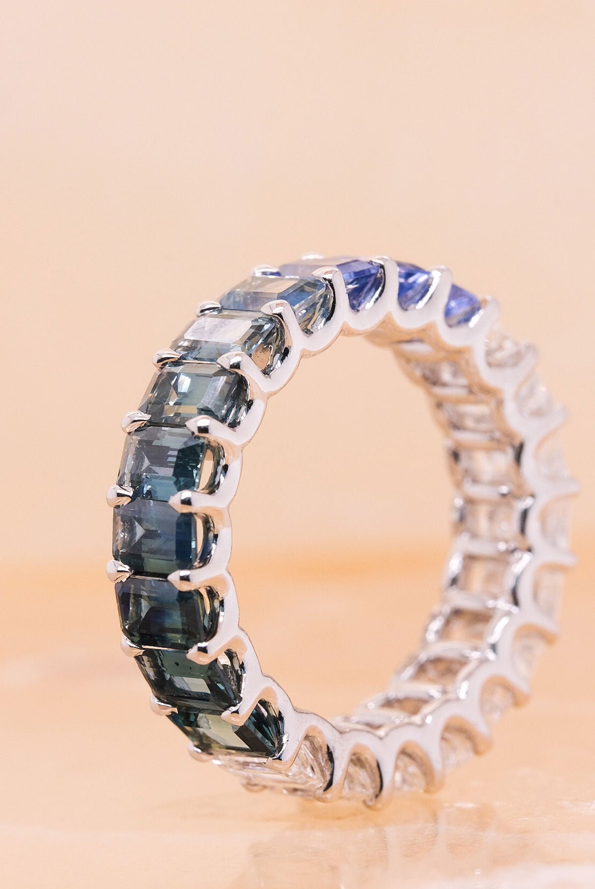 Blue Calibration Eternity Band