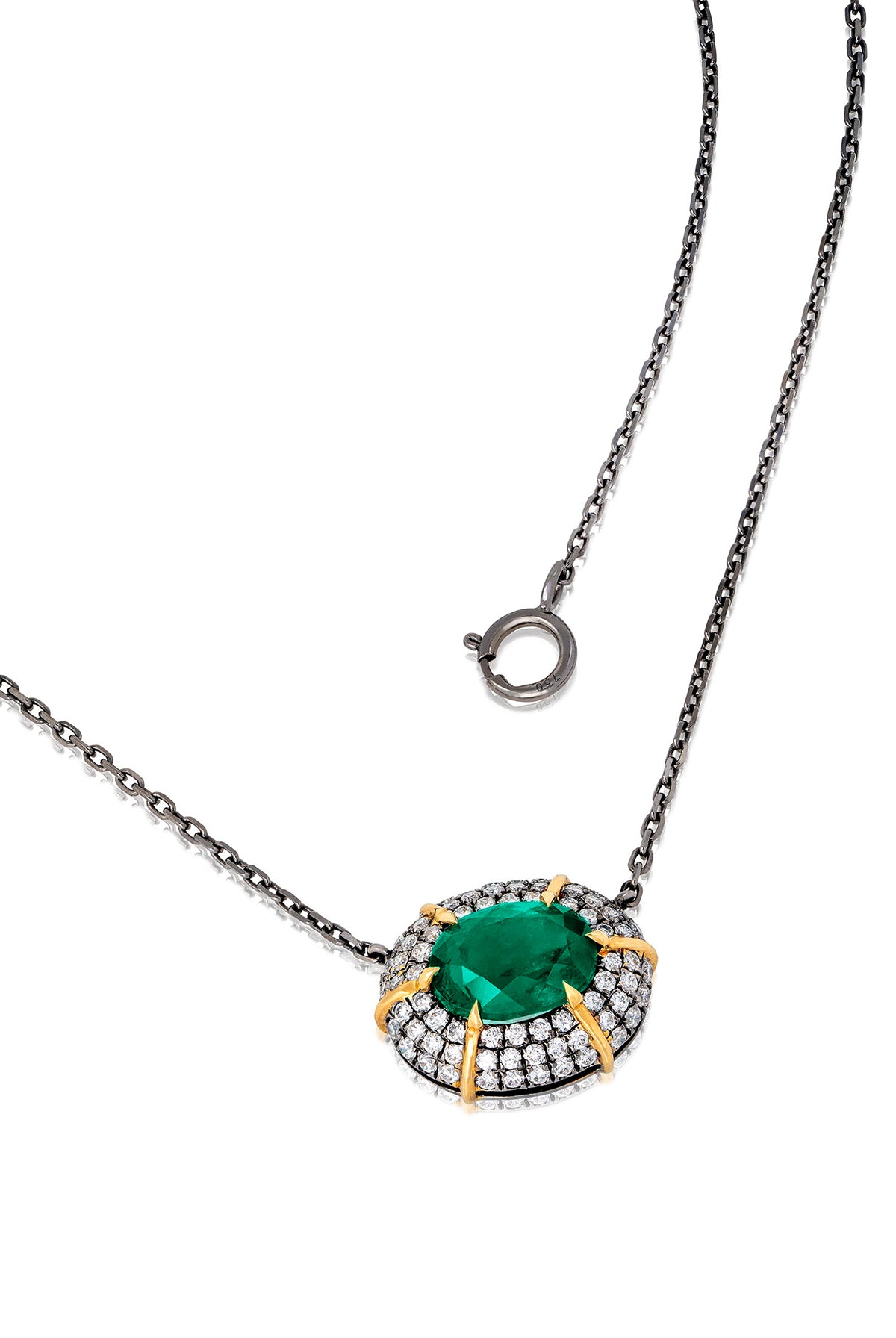 Eye of The Storm Emerald Necklace