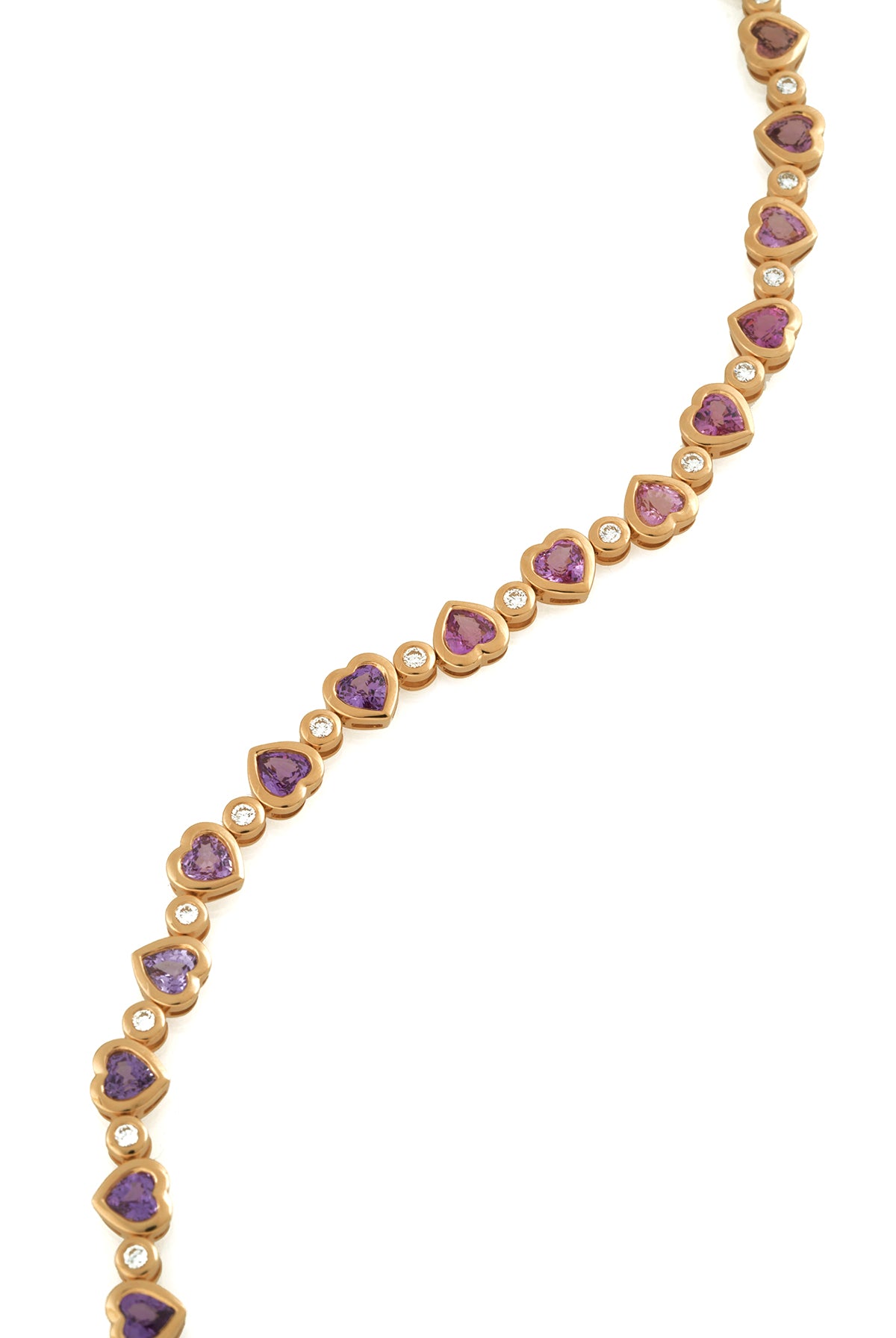Love Roulette Rainbow Tennis Necklace