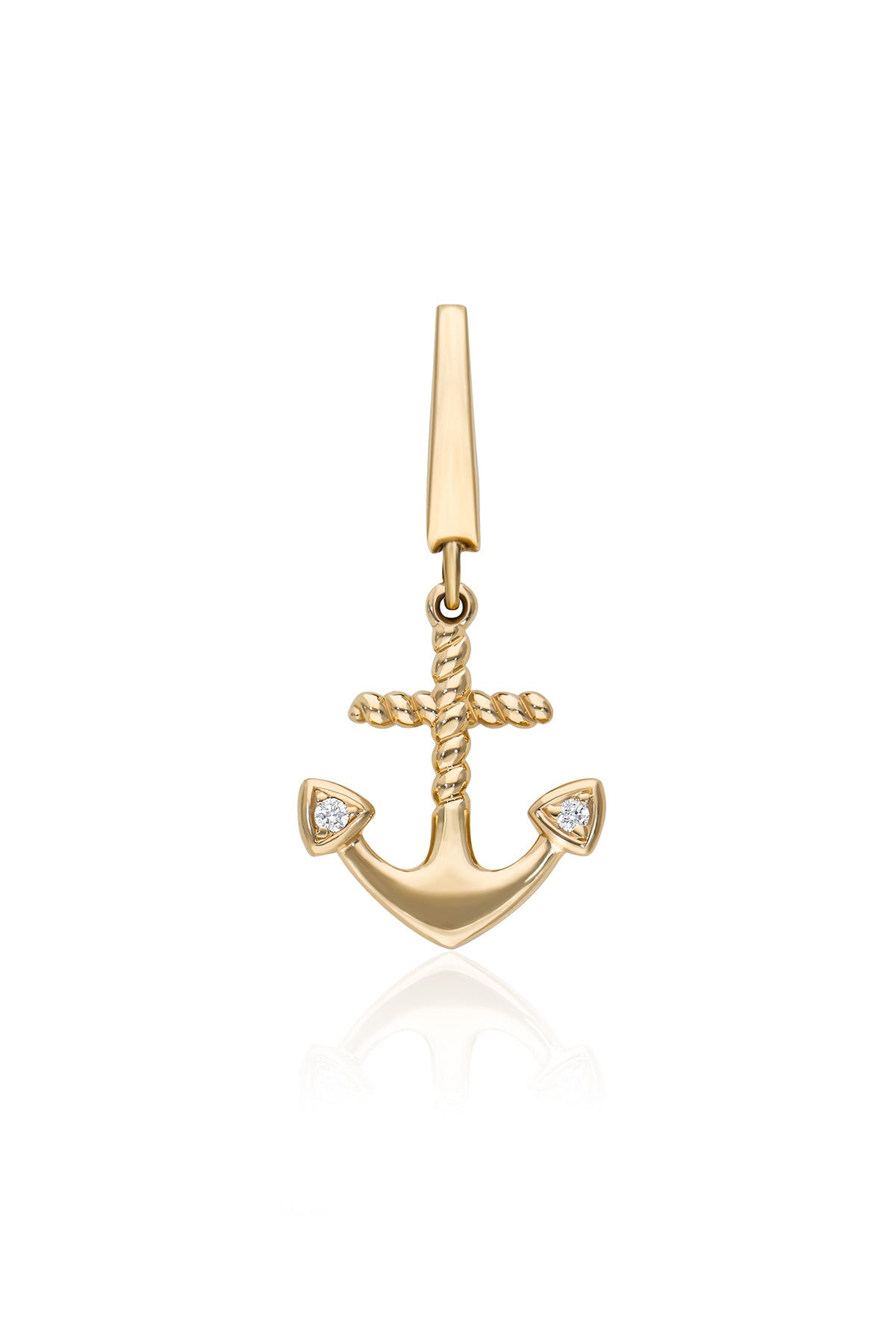 Diamond Anchor Charm