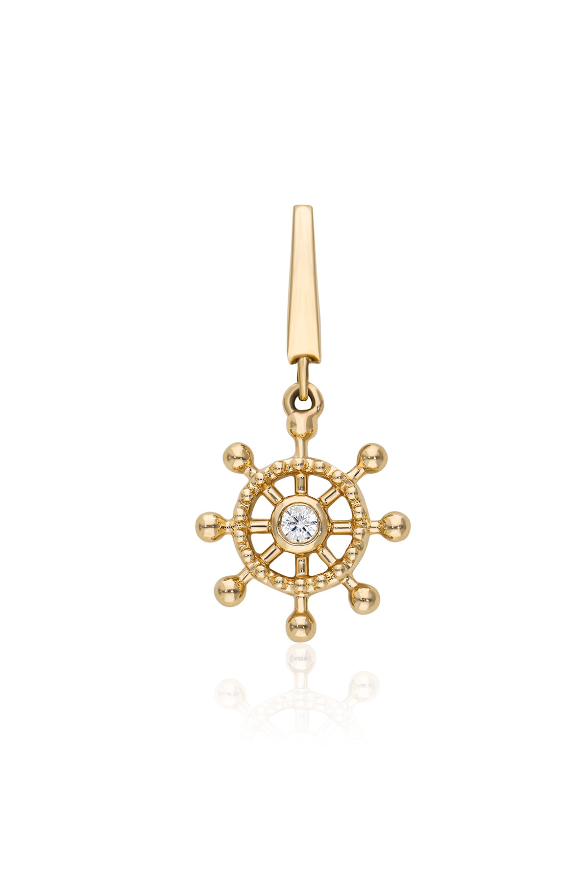 Diamond Wheel Charm