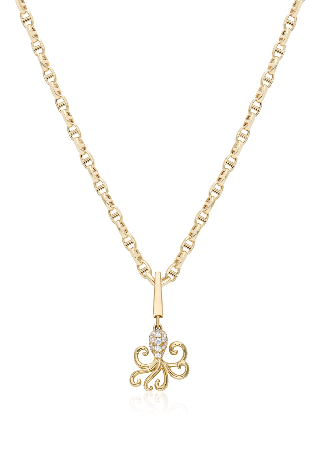 Diamond Octopus Charm