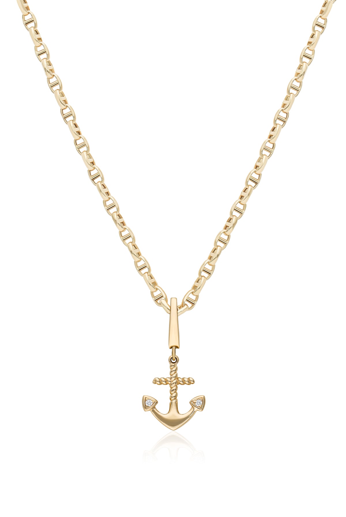 Diamond Anchor Charm