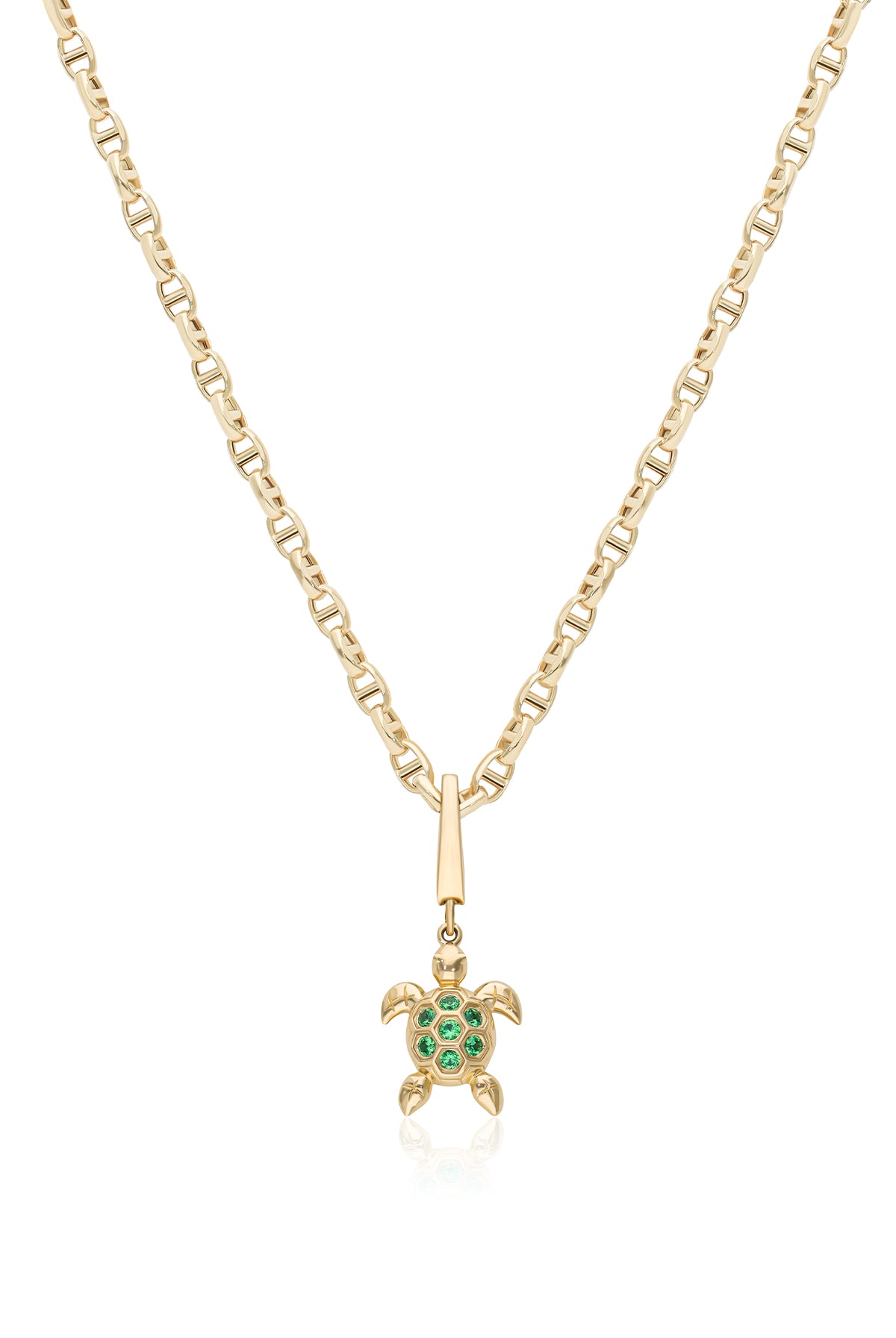 Green Garnet Sea Turtle Charm