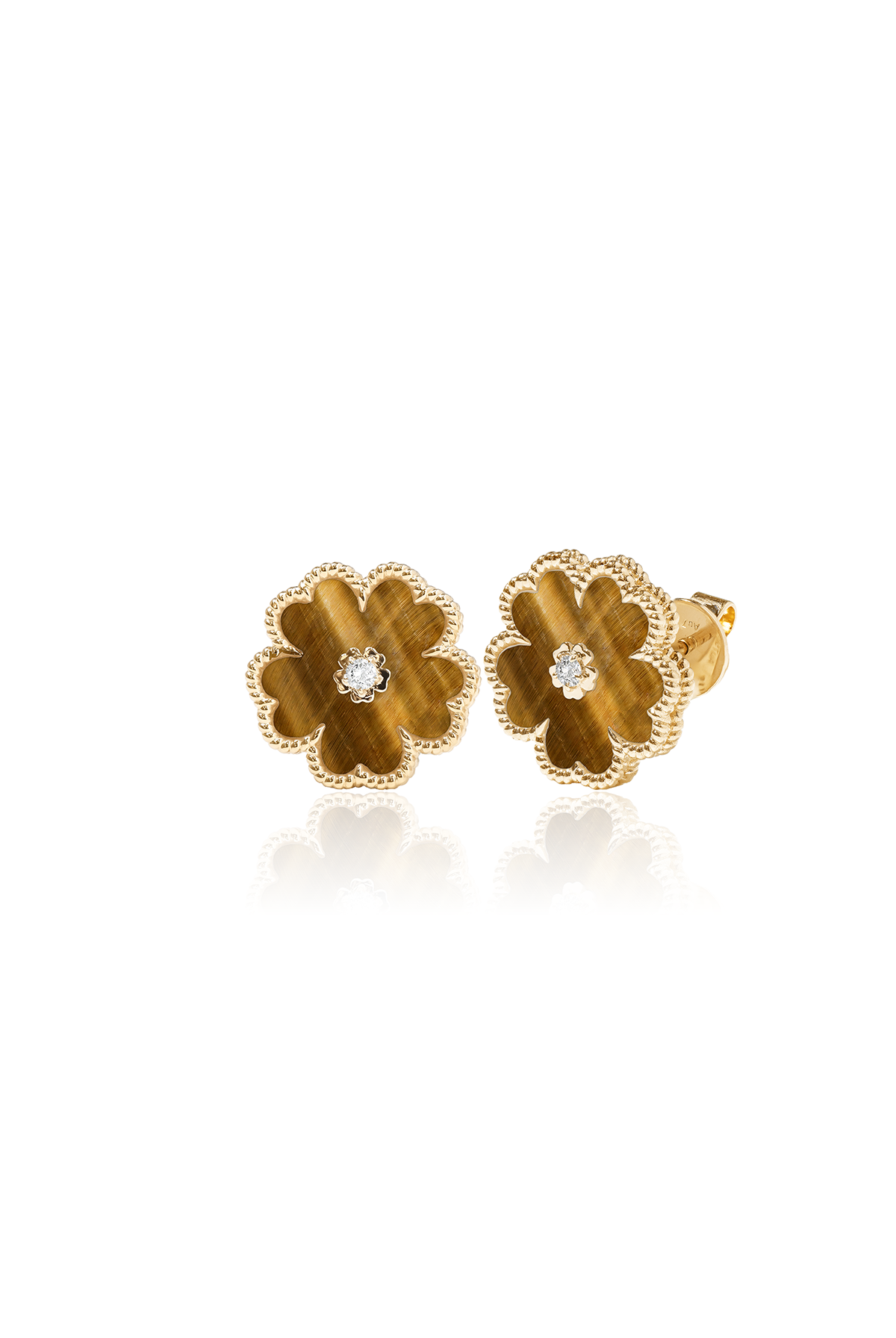 Forget Me Not Earrings in Tiger's Eye