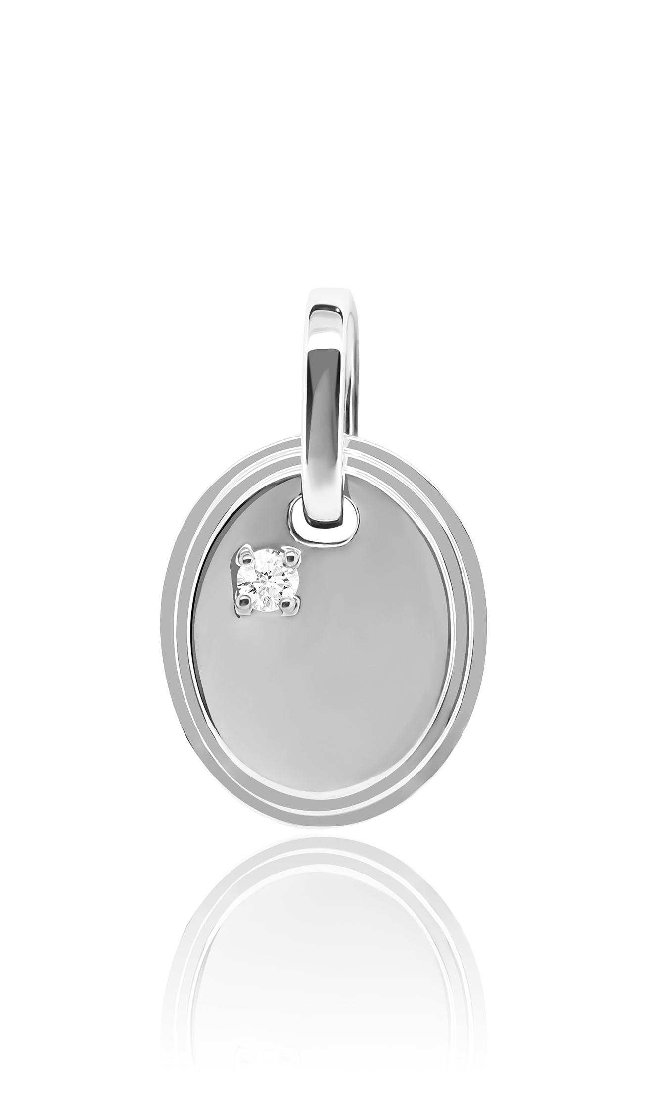 Ellipse Engravable Tag Pendant