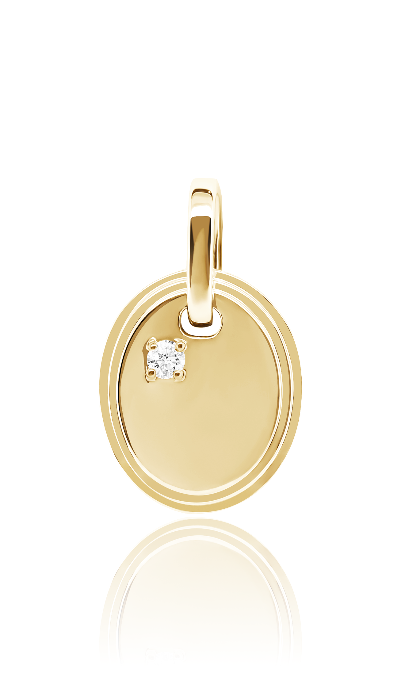 Ellipse Engravable Tag Pendant