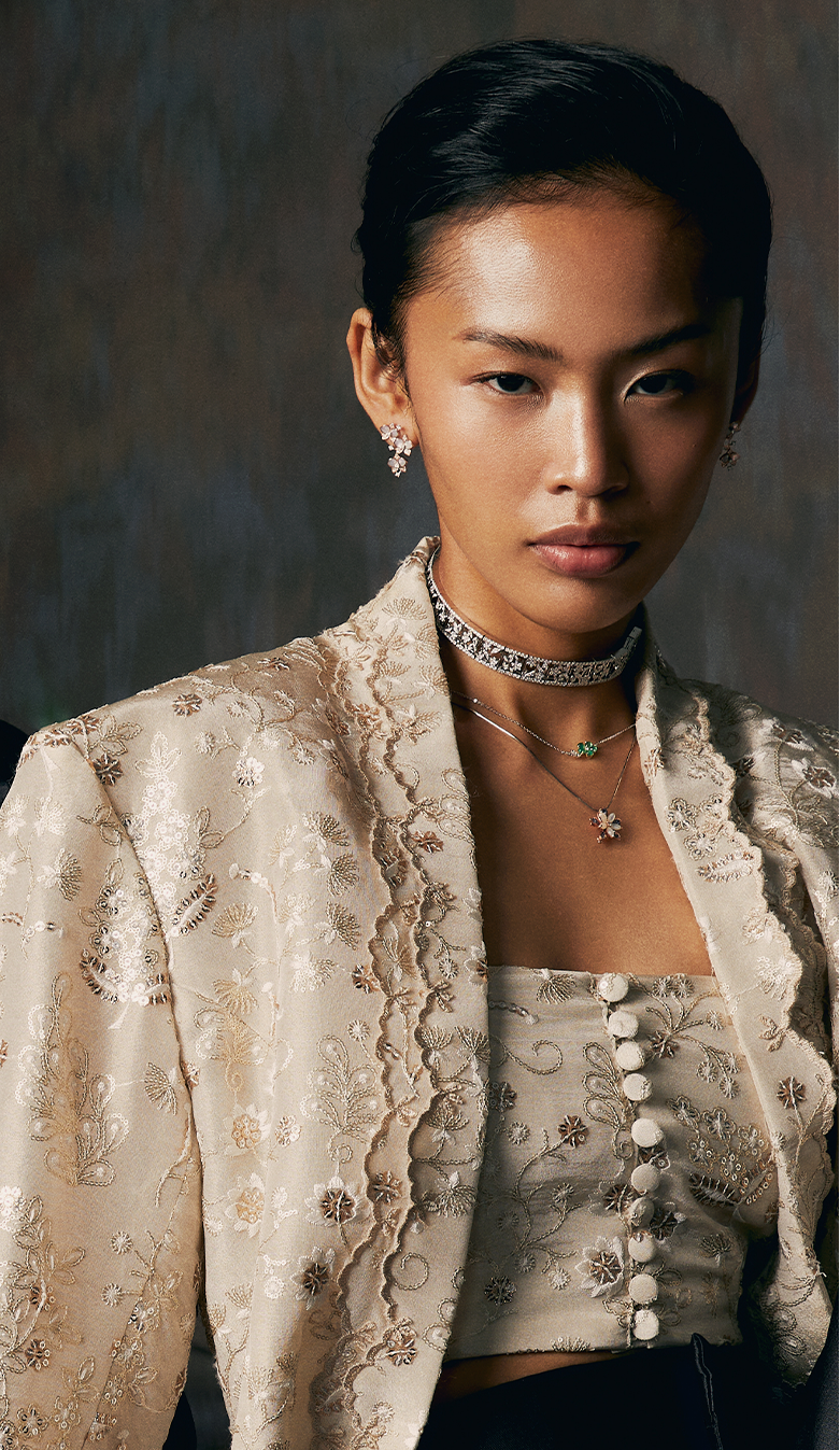 Lattice Revoir Diamond Multiway Choker and Bracelet