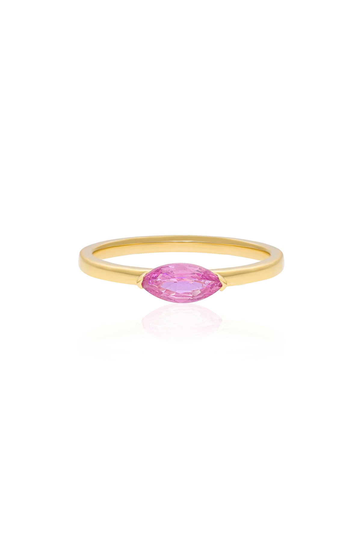 Jelly Bean Marquise Pink Sapphire Ring