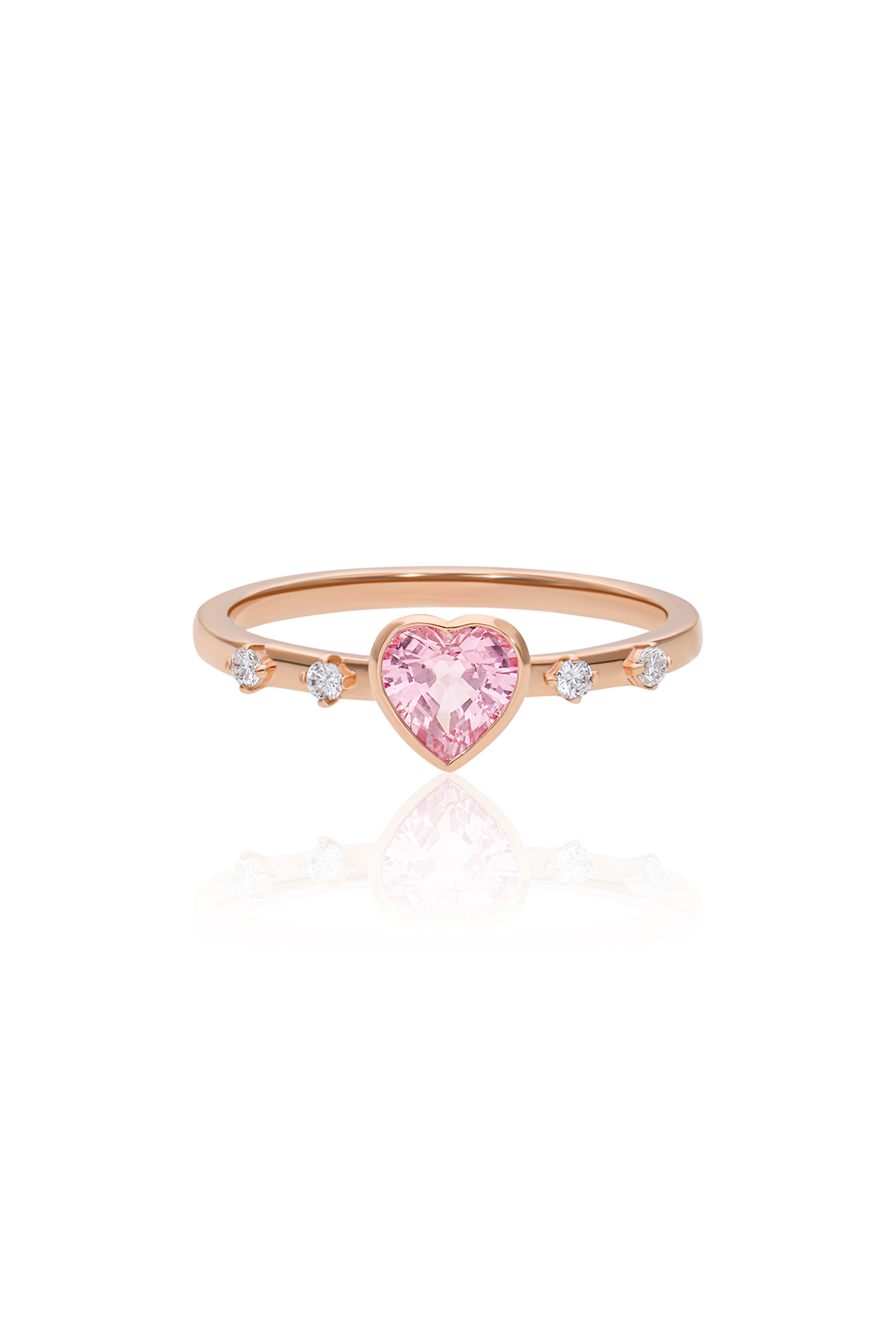 Macaron Charm Pink Sapphire and Diamond Ring