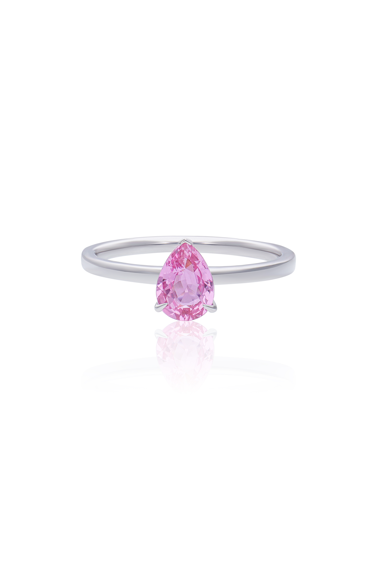 Jelly Bean Pear Pink Sapphire Ring