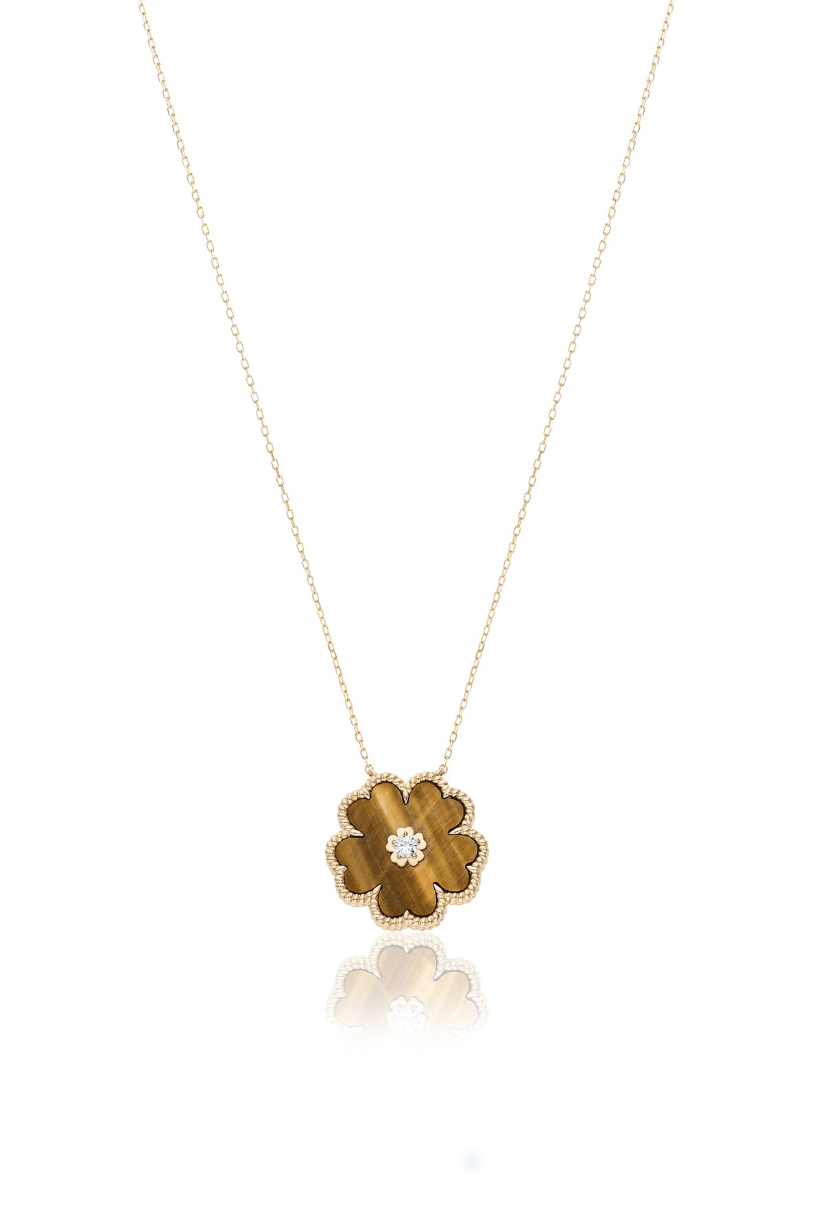 Forget Me Not Necklace in Tiger's Eye