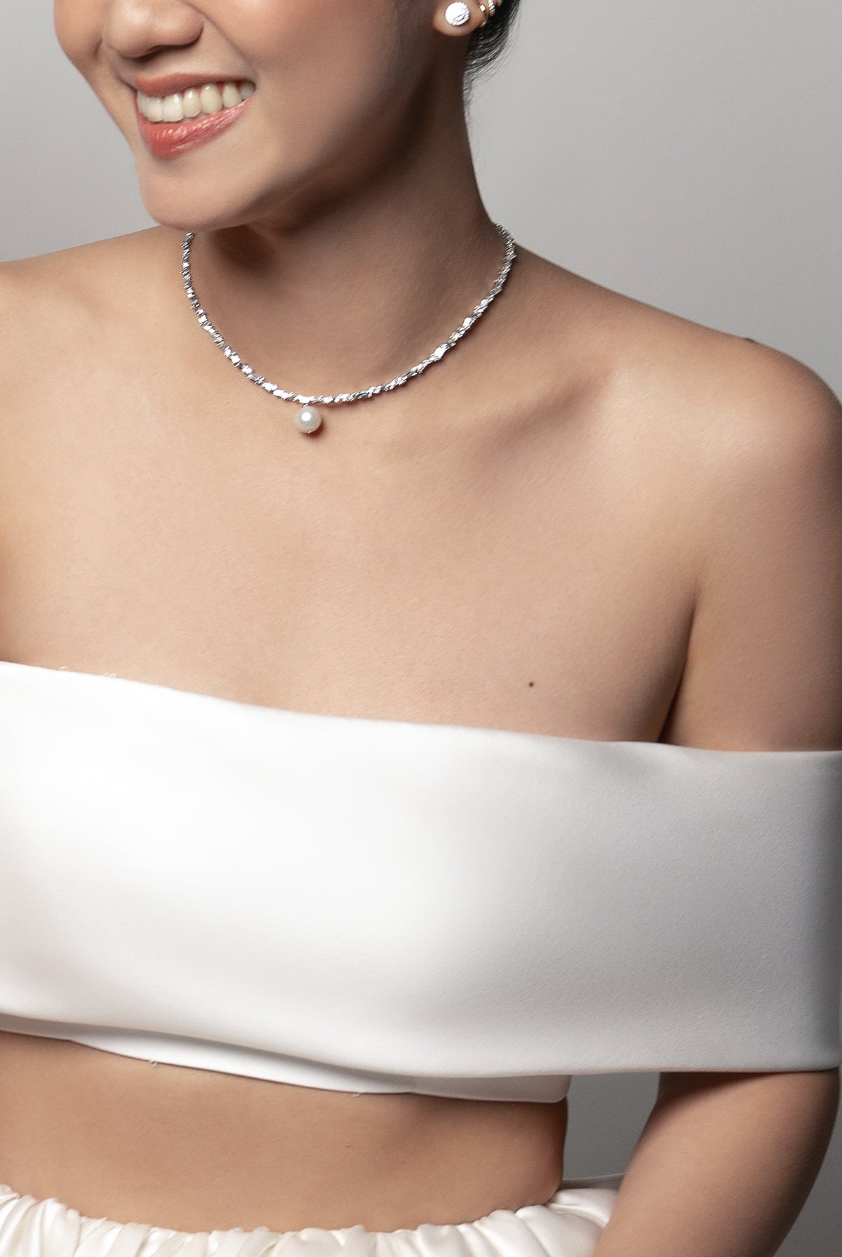 Constellations Diamond Necklace with Detachable Pearl