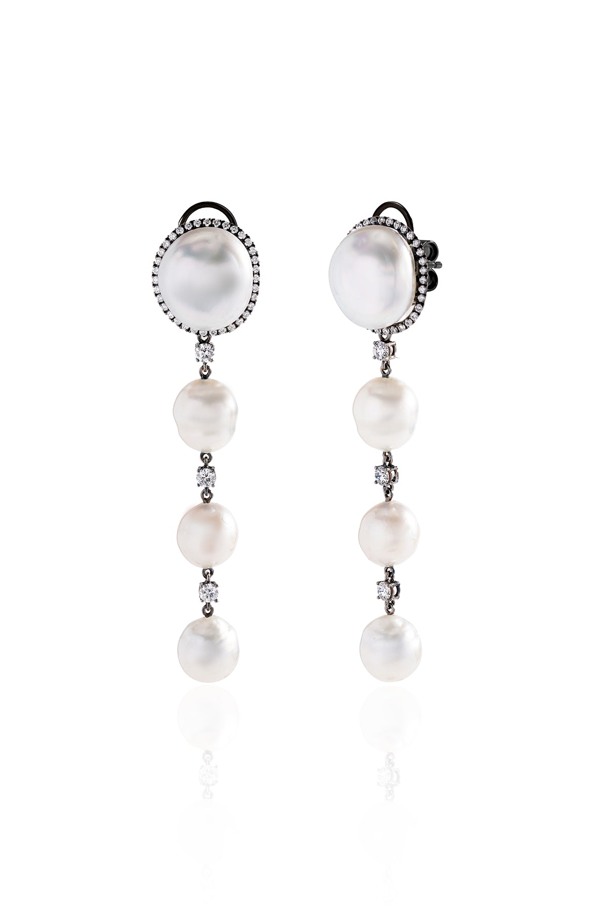 Slate Baroque Pearl Drop Earrings – Clemence Ellery