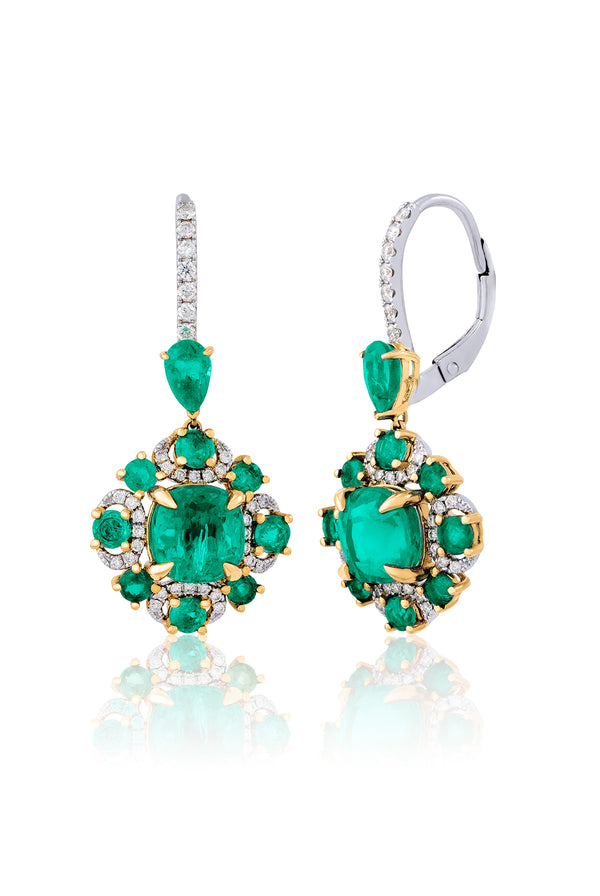 Byzantine Emerald Drop Earrings