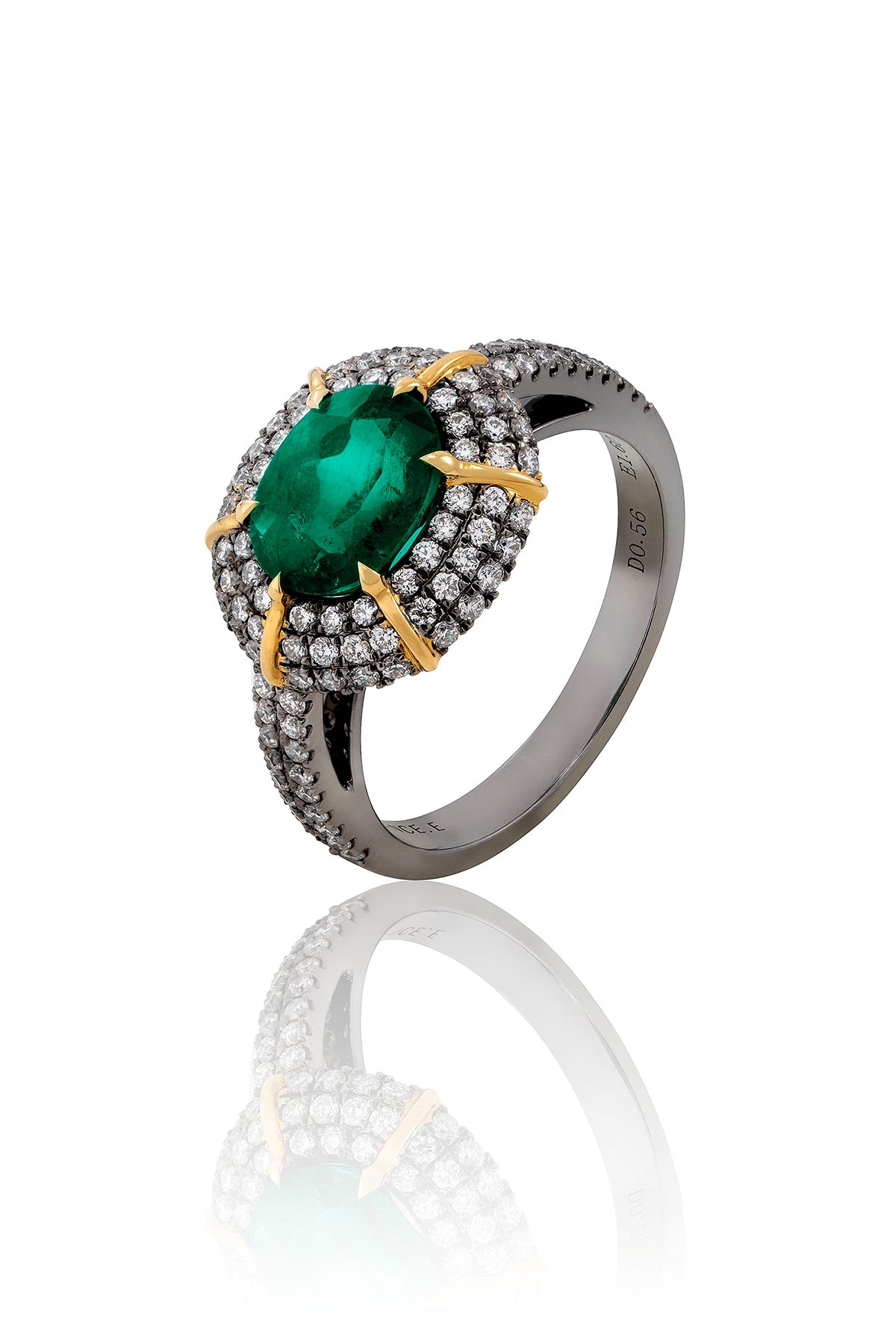 Eye of The Storm Emerald Ring