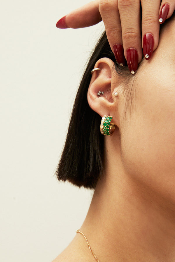 Kate Spade NY Hancock Park Earrings Emerald Green Oval Stones Gold  Kate  Spade jewelry  017370073145  Fash Brands